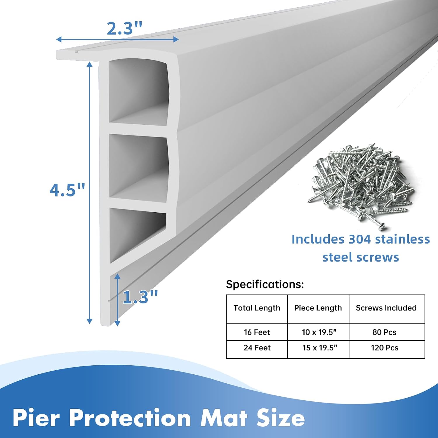 Nalwort Dock Bumpers 16 Feet and 24 Feet