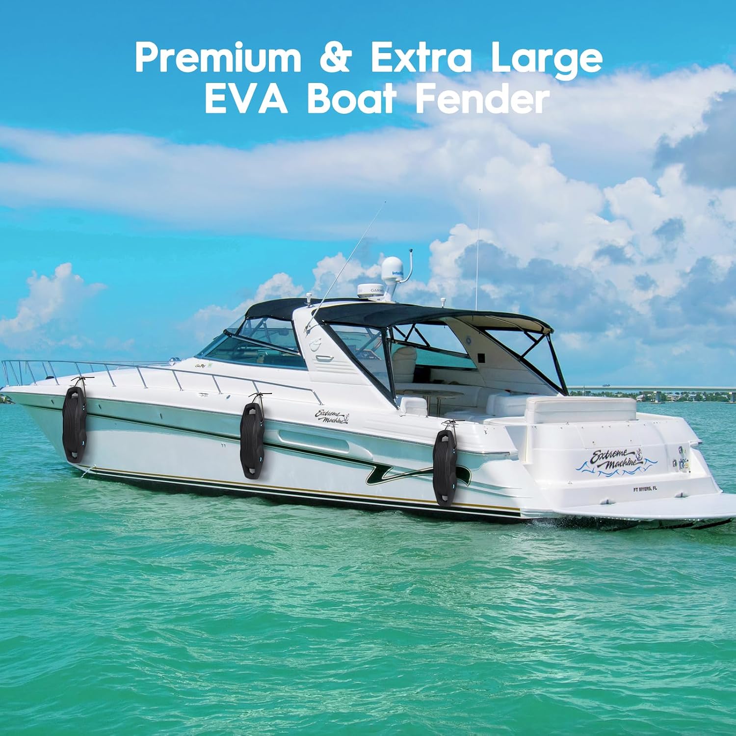 AWEMUFA Boat Fenders Easy to Install Bumper for Docking Ideal Fender for Pontoon